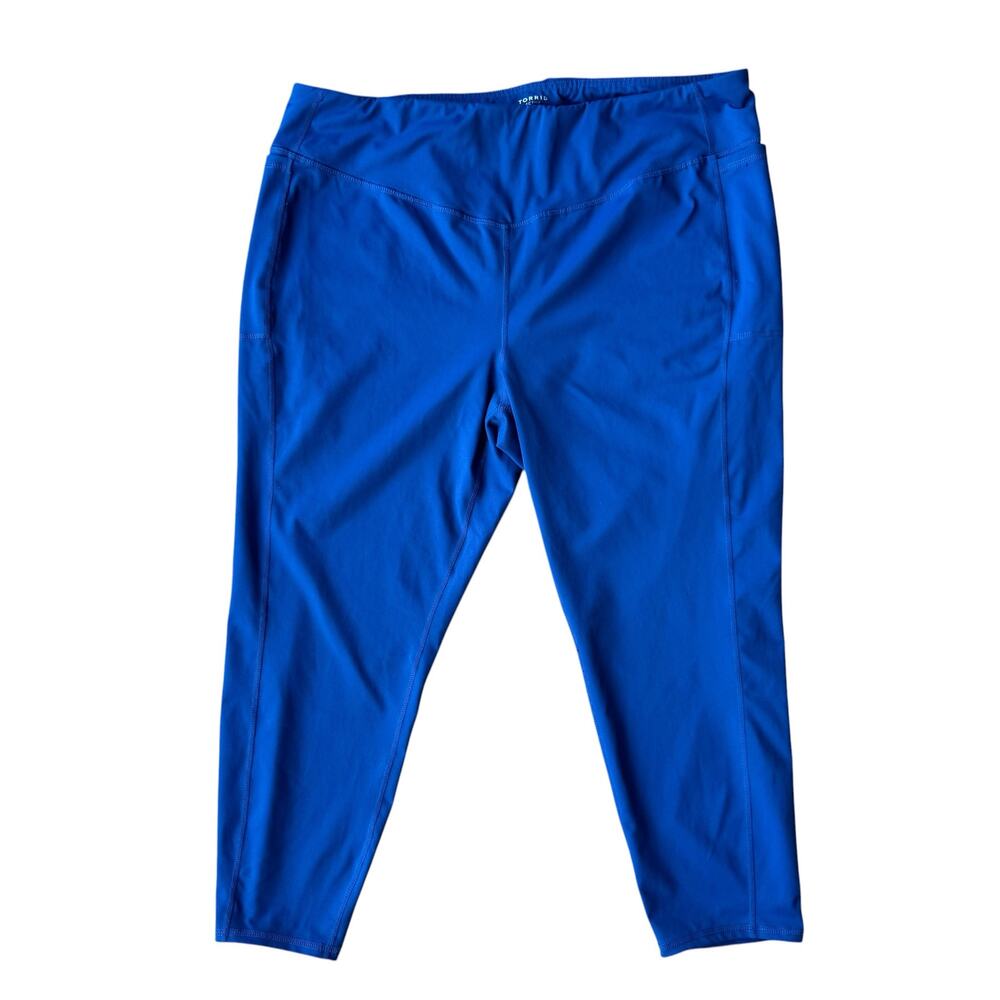NWOT TORRID Active Royal Blue Side Pocket Cropped Capri Leggings Size 3 3X 22 24